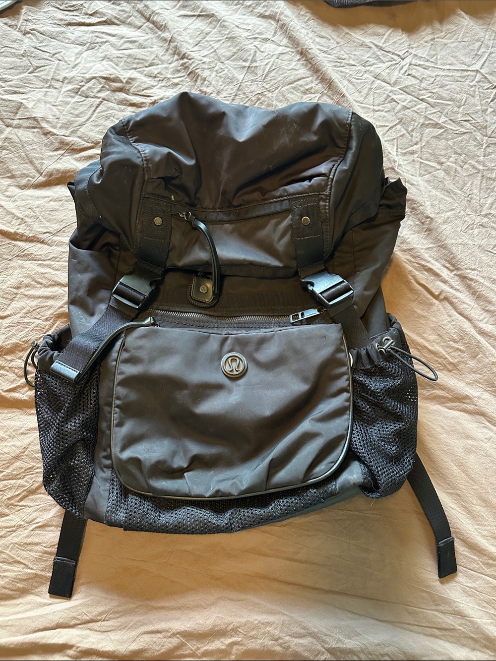lululemon athletica Black Utility Backpack with Purse
